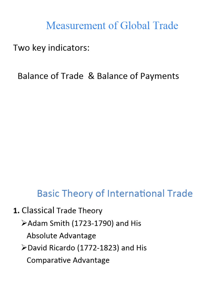 Balance Of Payment Pdf Balance Of Payments Macroeconomics