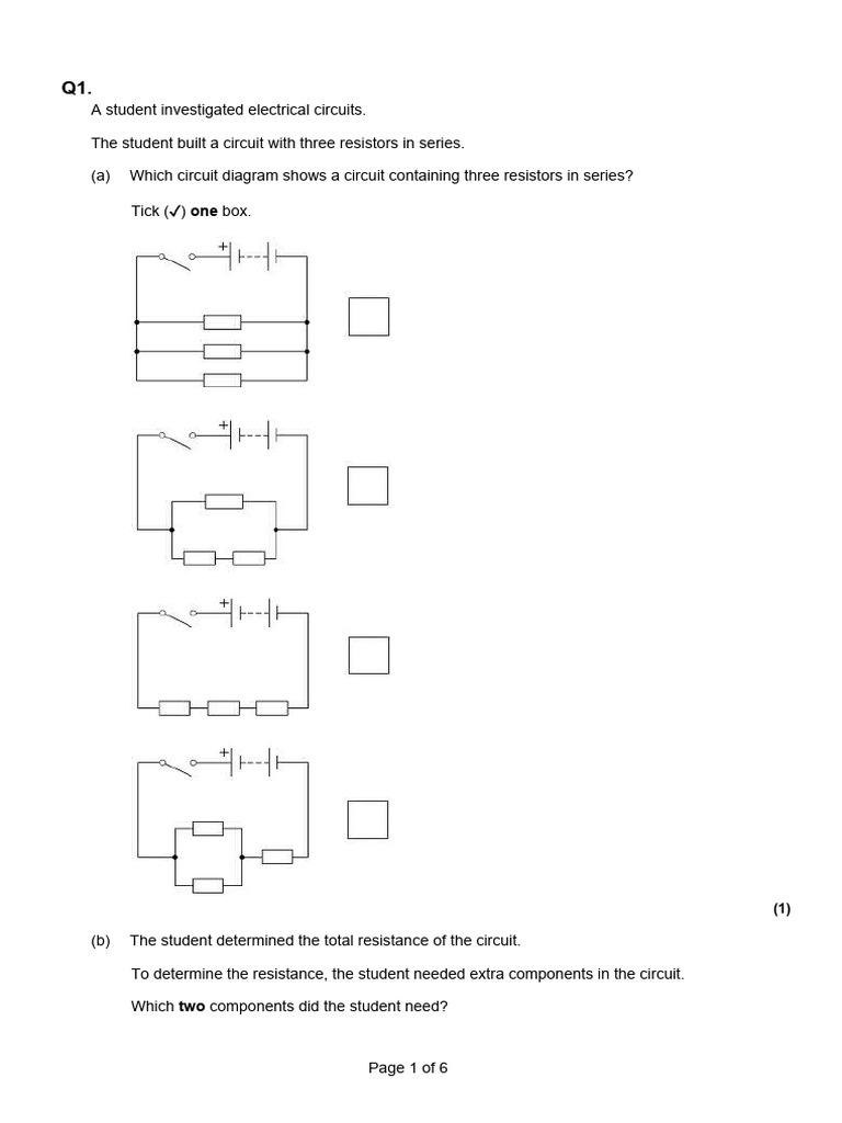 Series and Parallel Resistor Circuits | PDF | Electrical Resistance And ...