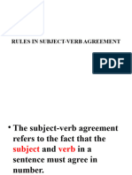Rules in Subject-Verb Agreement