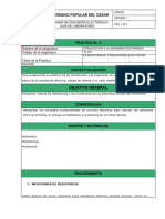 Guía de Laboratorio #2 Resistencias y Mediciones Ingeniería Electrónica