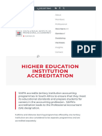 Higher Education Institution Accreditation - SAIPA