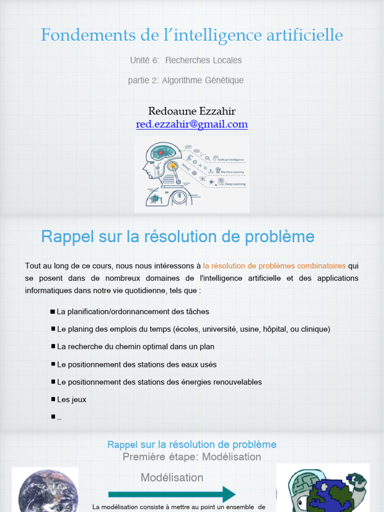 Algorithmes génétiques en IA | PDF | Algorithme génétique | Mutation