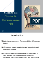 COHRA1 Chapter 14 - Human Resource Role