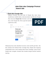 Proses Pembuatan Iklan Atau Campaign Promosi Efektif Google Search Ads