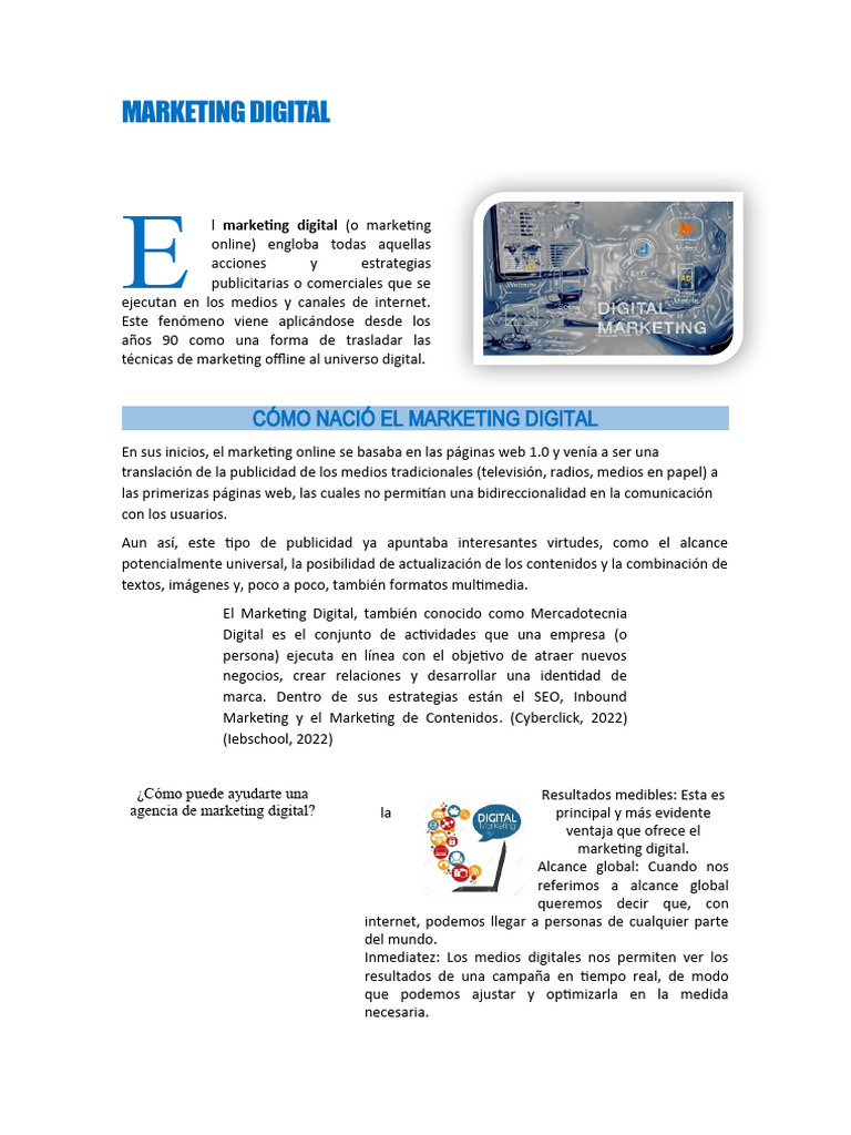 Introducción al Marketing Digital | PDF | Publicidad digital | Marketing