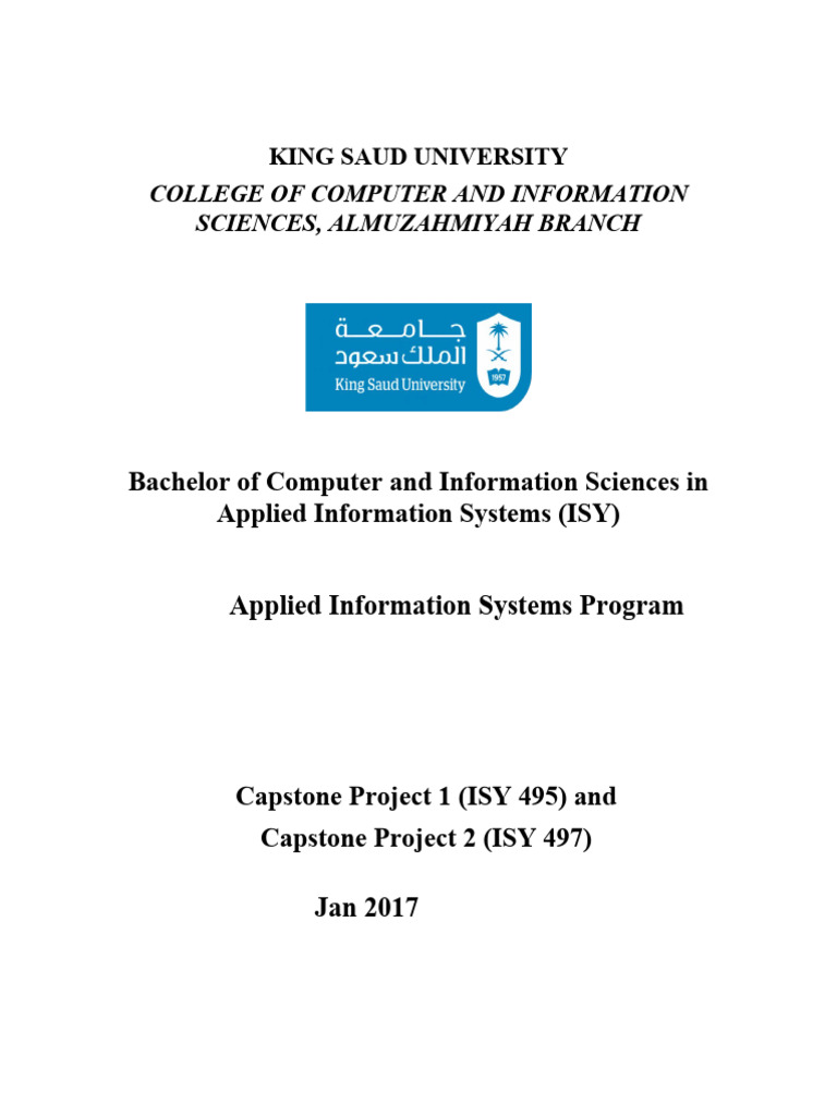 Applied Information Systems Capstone Guide | PDF | Software ...