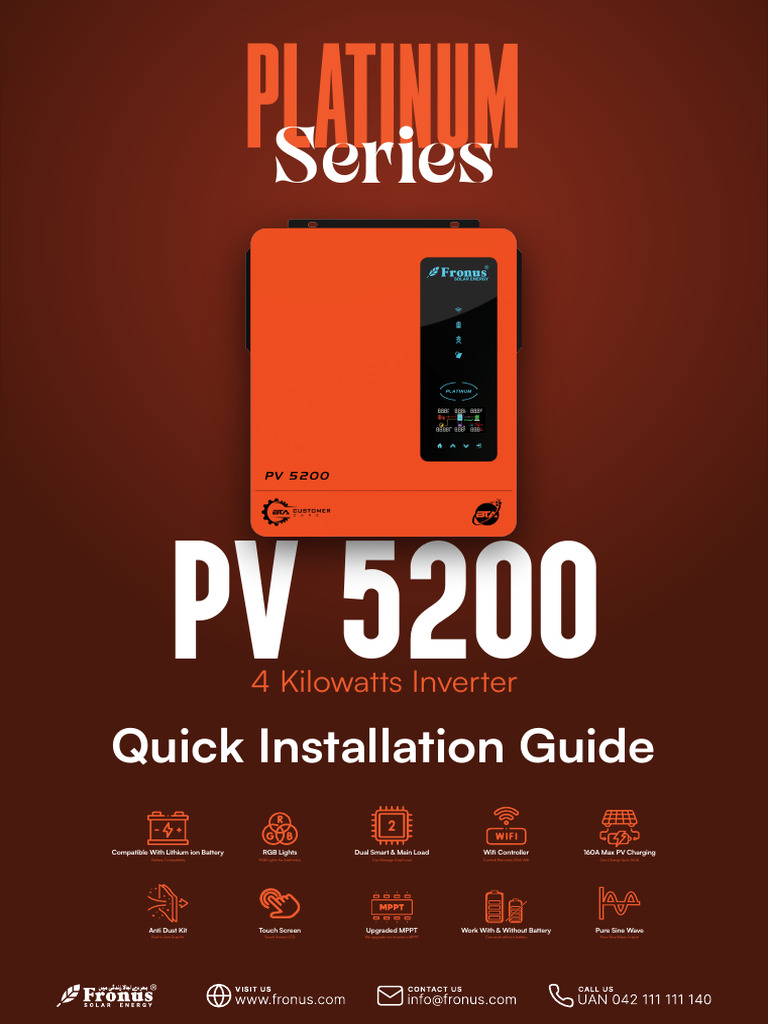 Platinum PV 5200 Inverter Features | PDF