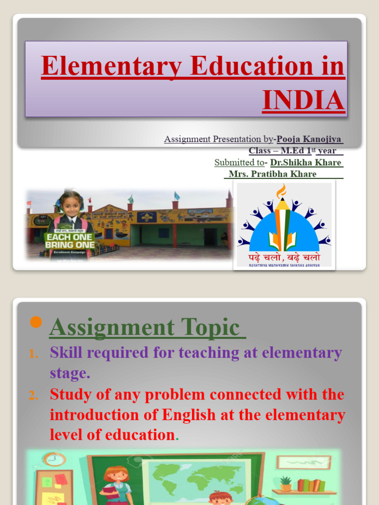 Elementary Education in INDIA | PDF