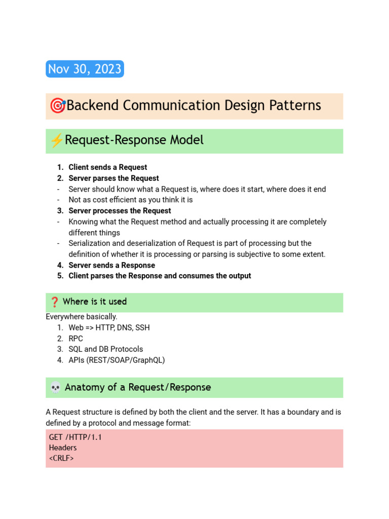 Fundamentals of Backend Engineering Notes | Download Free PDF ...