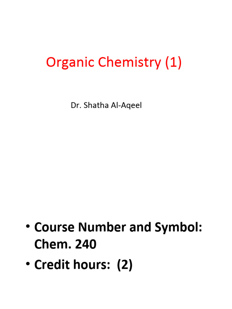 Introduction to Organic Chemistry Concepts | PDF | Alkane | Chemical ...