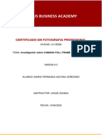 Investigacion sobre camaras Full Frame y camaras Mirroless