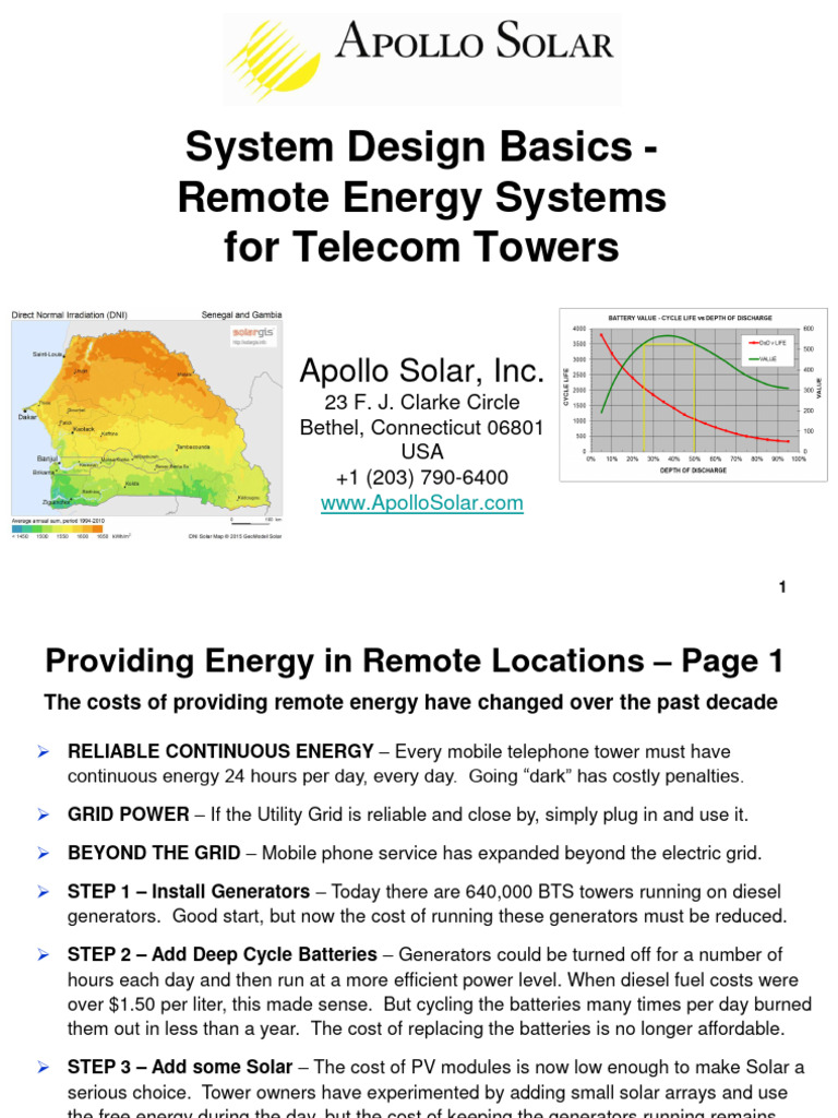 Solar Solutions for Telecom Towers | PDF | Solar Power | Photovoltaics