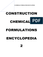 Construction Chemicals Formulations Encyclopedia 2 e Textbook