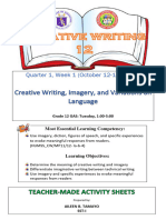 CREATIVE WRITING 12 Module WEEK 1