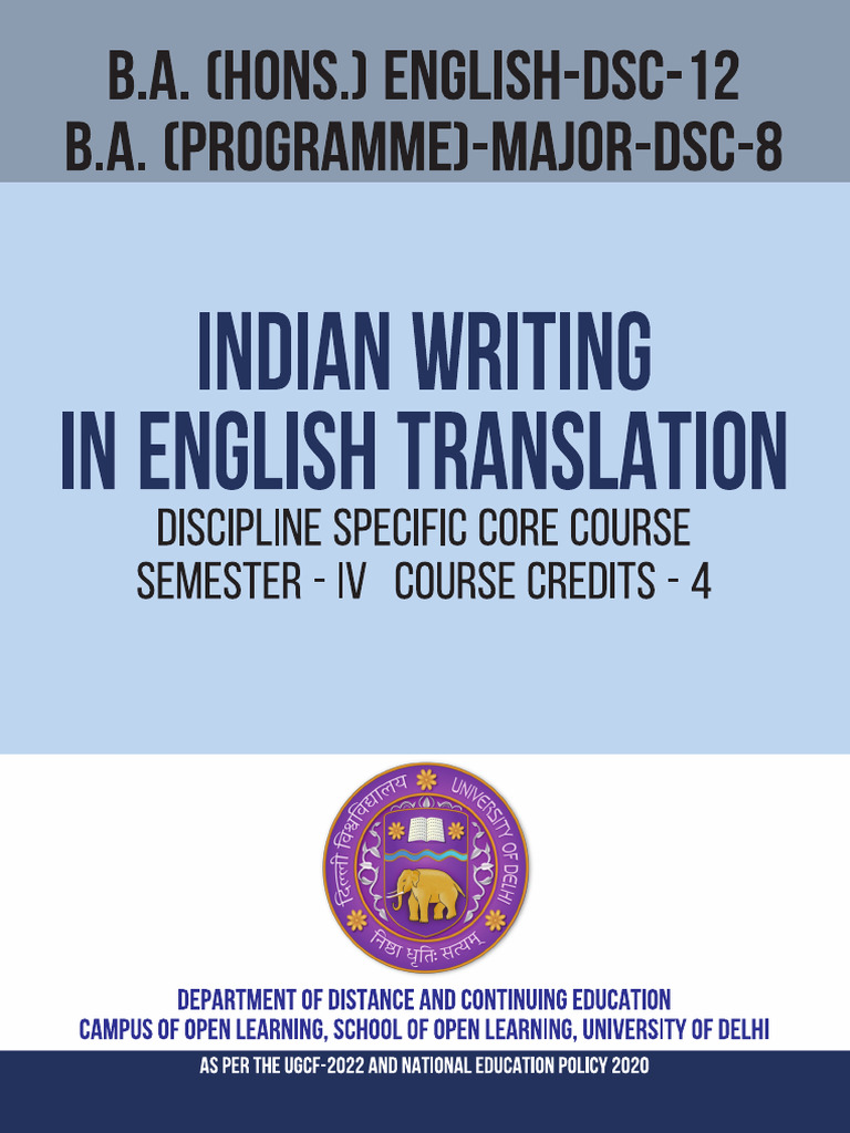 Indian Writing in English Translation Sol | Download Free PDF | Dalit