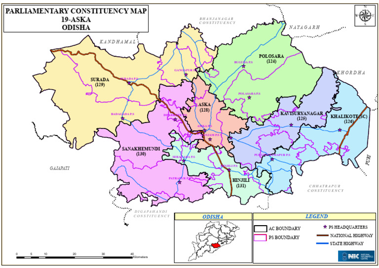 Odisha Parliamentary Map | PDF