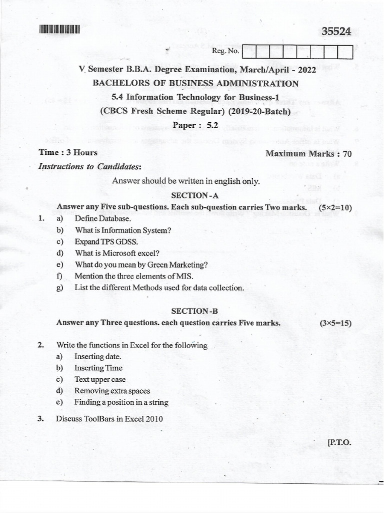 Information Technology For Business 1 | PDF