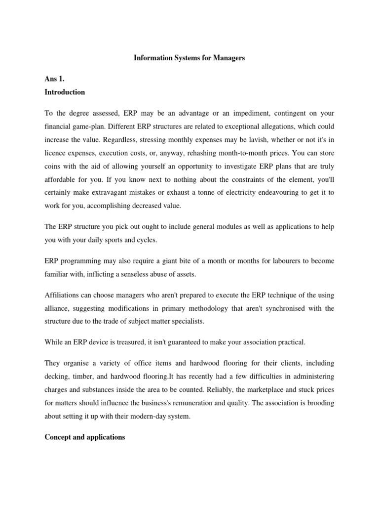 ERP Systems: Benefits and Challenges | PDF | Cloud Computing ...