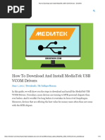 How To Download and Install MediaTek USB VCOM Drivers - DroidWin
