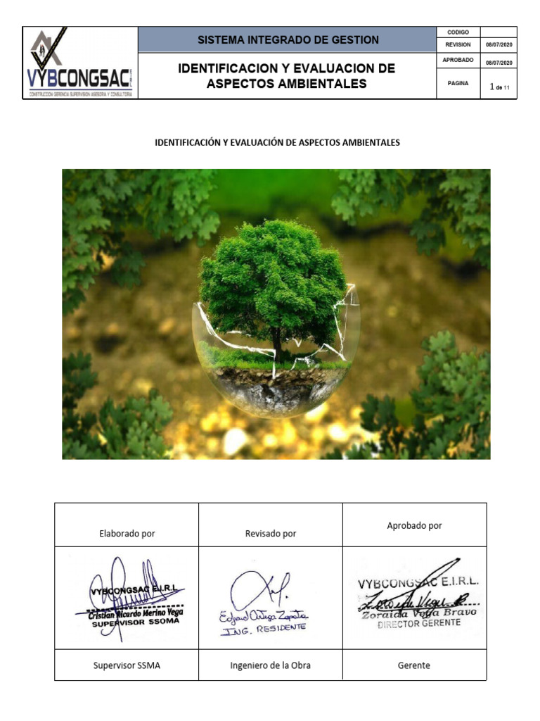 Evaluación de Aspectos Ambientales | PDF | Contaminación | Entorno natural