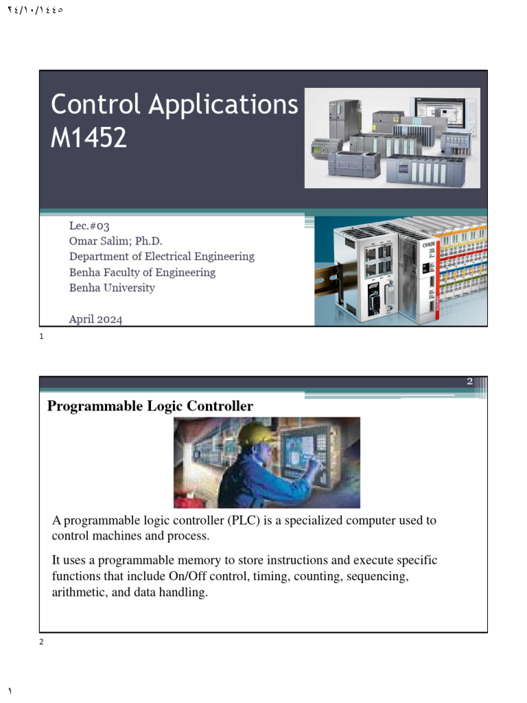 Lec#03 PLC-PAC Hardware | PDF | Programmable Logic Controller ...