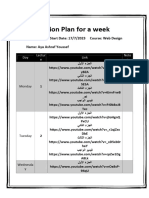 Action Plan For Week 1