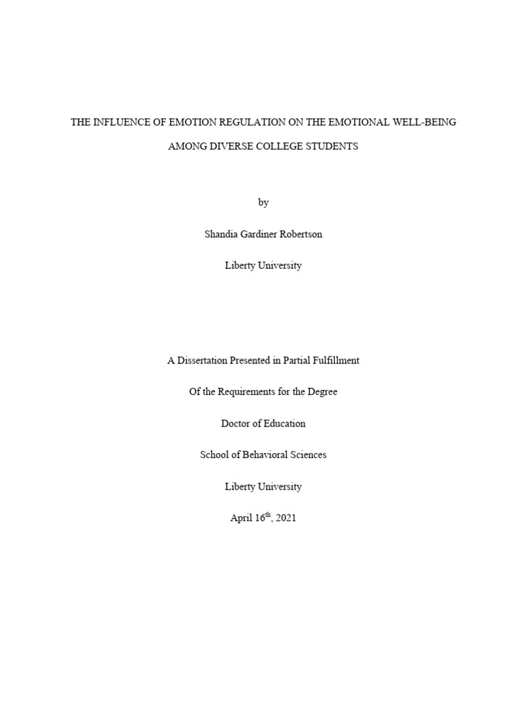 The Influence of Emotion Regulation On The Emotional Well-Being | PDF ...