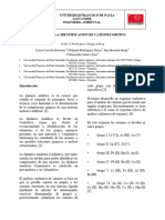 Informe quimica- IDENTIFICACION DE CATIONES GRUPO I (1).
