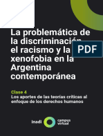 Clase 4 - La Problemática de La Discriminación, El Rascismo y La Xenofobia en La Argentina Contemporánea