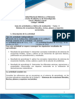 Guía de Actividades y Rúbrica de Evaluación - Unidad 2 - Tarea 3 - Sistemas de Ecuaciones Lineales, Rectas, Plano 2022-1604