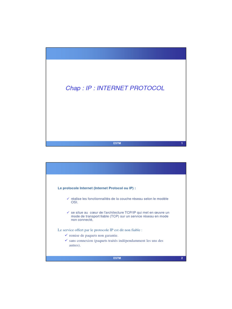 Comprendre le protocole IP et TCP/IP | PDF | Protocoles Internet ...