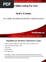 INFO6066 - Repetition (Loop) Control Structures