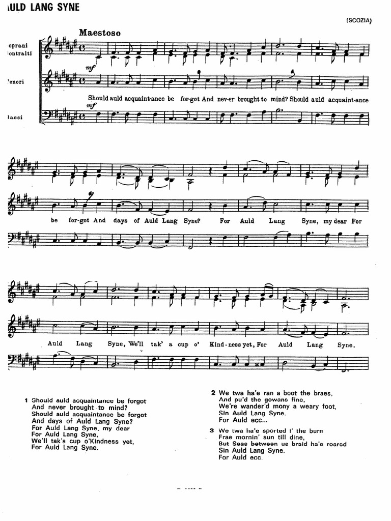 Auld Lang Syne | PDF