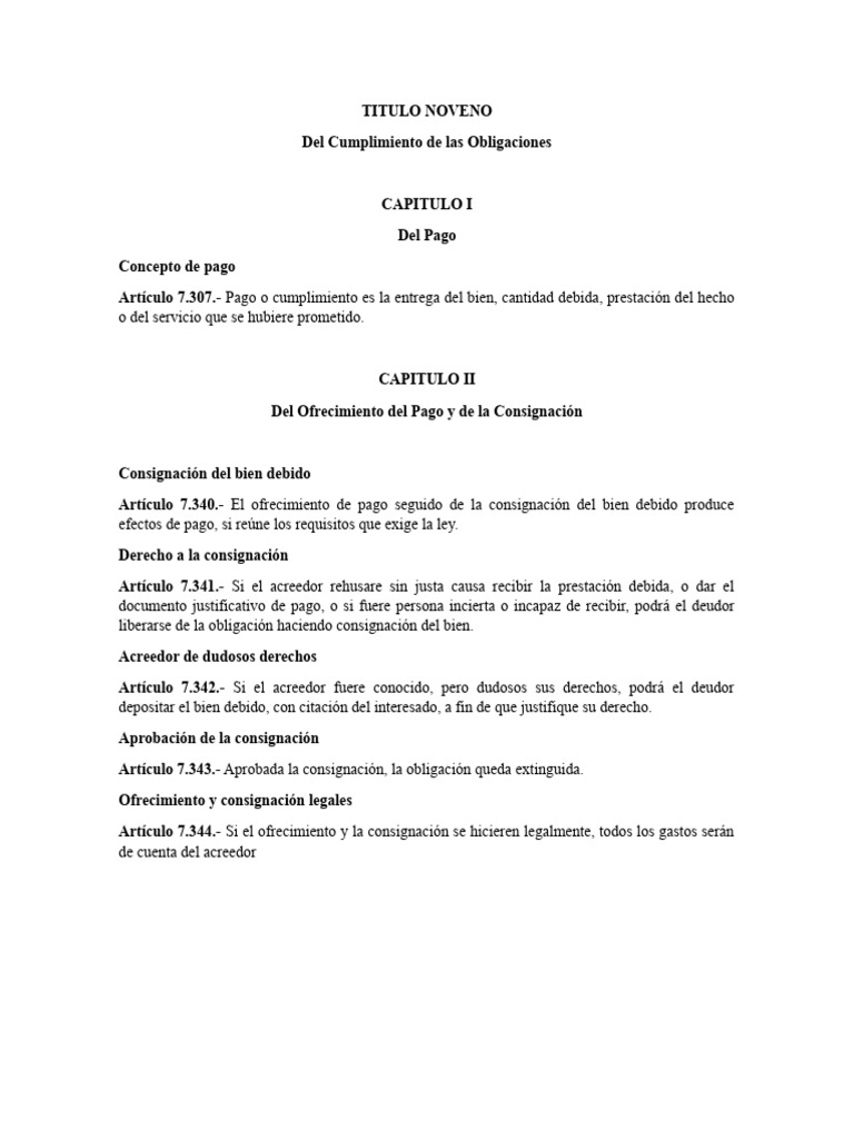 Pago Derecho de Las Obligaciones | PDF | Pagos | Justicia
