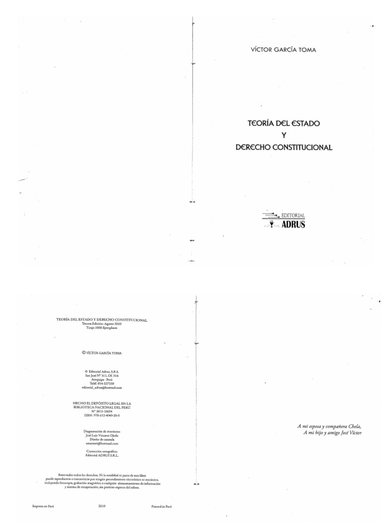 Teoria Del Estado y Derecho Constitucional - 1 | PDF
