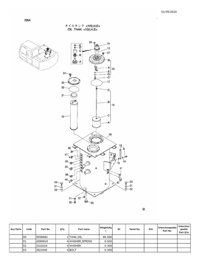 Hydraulic Tank Parts List | PDF | Mechanical Engineering