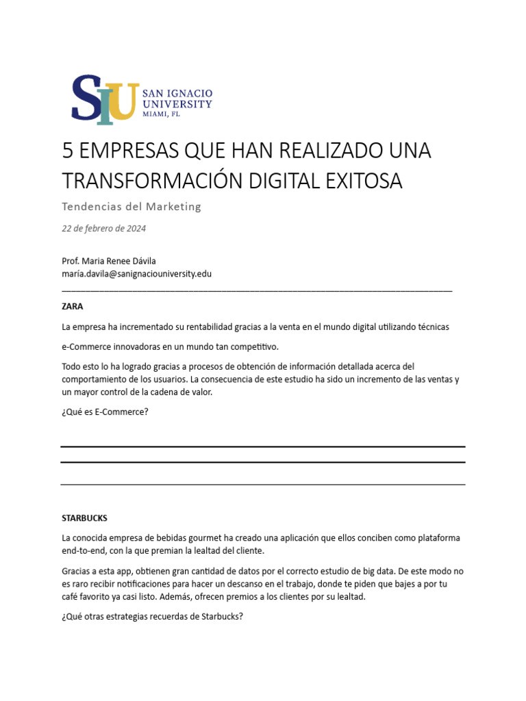 5 Empresas Que Han Realizado Una Transformación Digital Exitosa | PDF ...