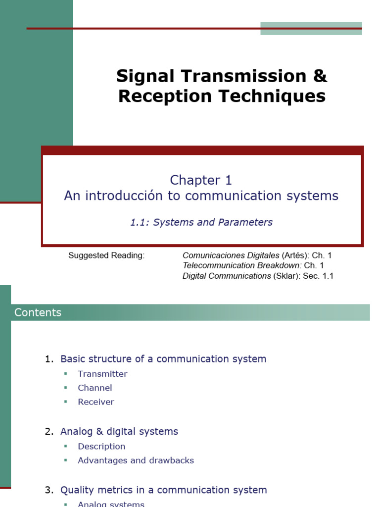 Communication Systems Overview | PDF | Analog To Digital Converter ...