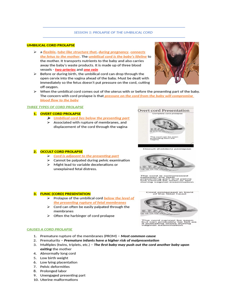 Management of Umbilical Cord Prolapse | PDF | Childbirth | Vagina