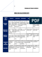 Rúbrica de Informe Académico