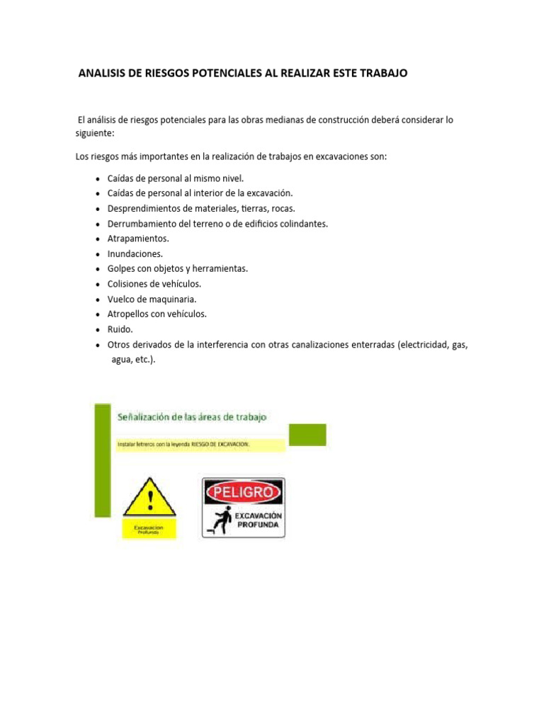 Analisis de Riesgos Potenciales Al Realizar Este Trabajo | PDF ...