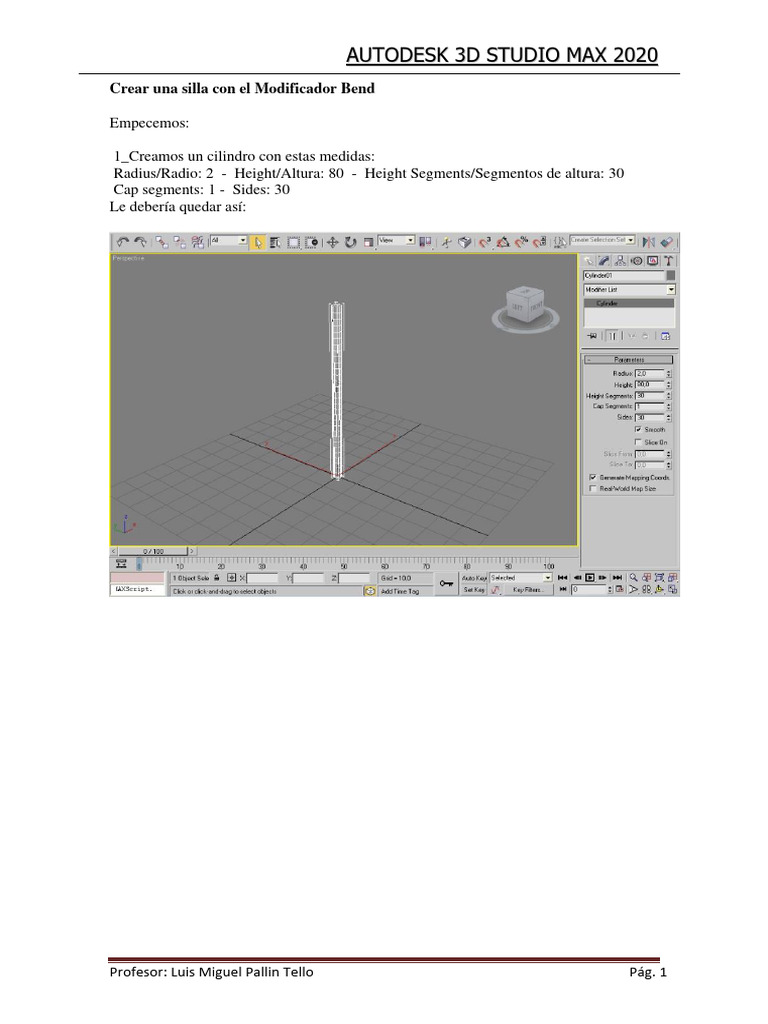 Crear Silla 3D con Modificador Bend | PDF | Métodos y materiales de ...