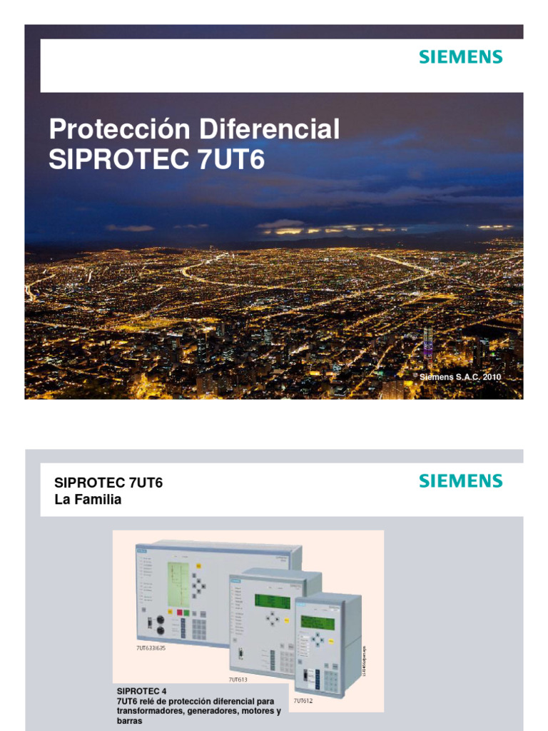 Relé de Protección Diferencial SIPROTEC 7UT6 | PDF | Transformador ...