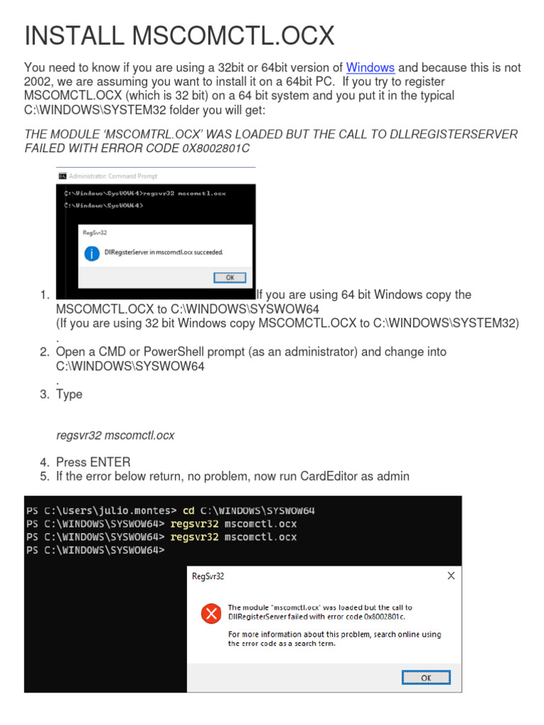 Install mscomctl ocx pdf