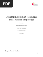 Developing Human Resources and Training Employees(١)