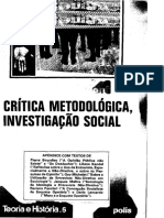 (Teoria e Historia_ 6) Michel J. M. Thiollent - Crítica Metodológica, Investigação Social e Enquete Operária-Pólis (1987)
