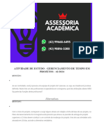 Atividade de Estudo - Gerenciamento de Tempo em Projetos - 42 2024