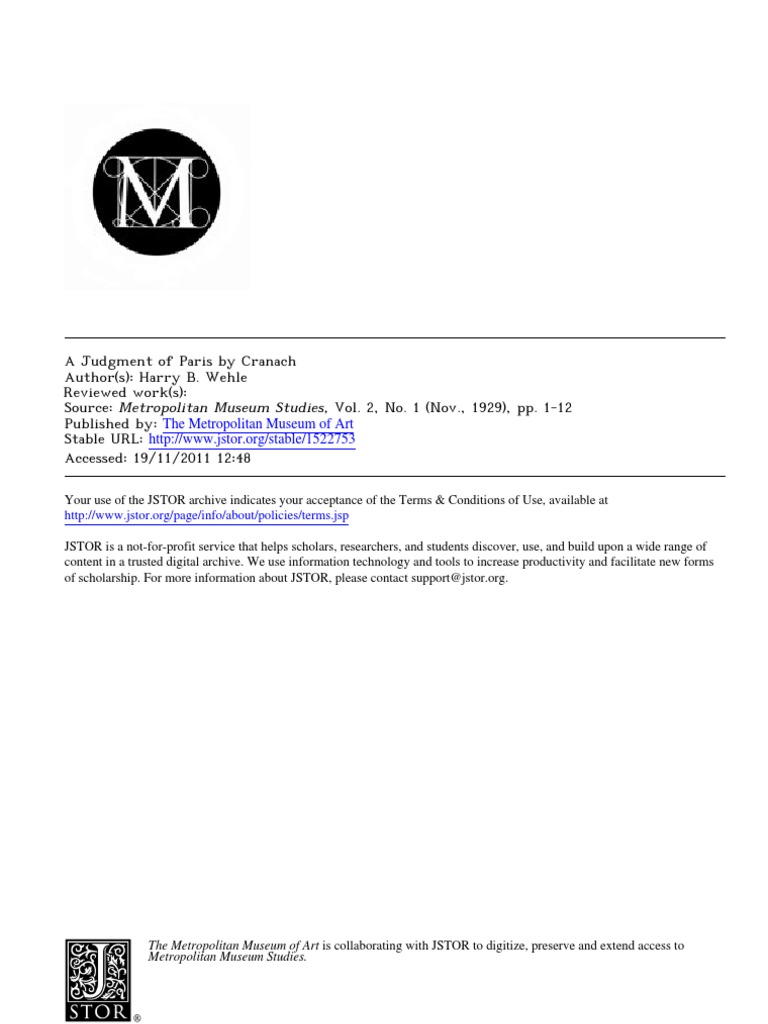 Judgement of Paris Lucas Cranach the Elder