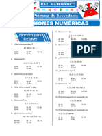 Sucesiones Numericas para Primer Grado de Secundaria