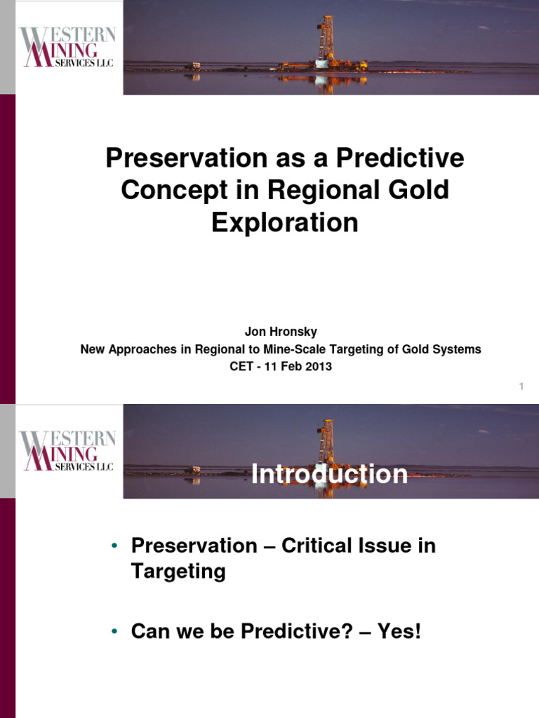 Predictive Preservation in Gold Exploration | PDF | Rift | Geology